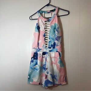 NWOT Floral  Halter Romper Size Large by Luxmi‎